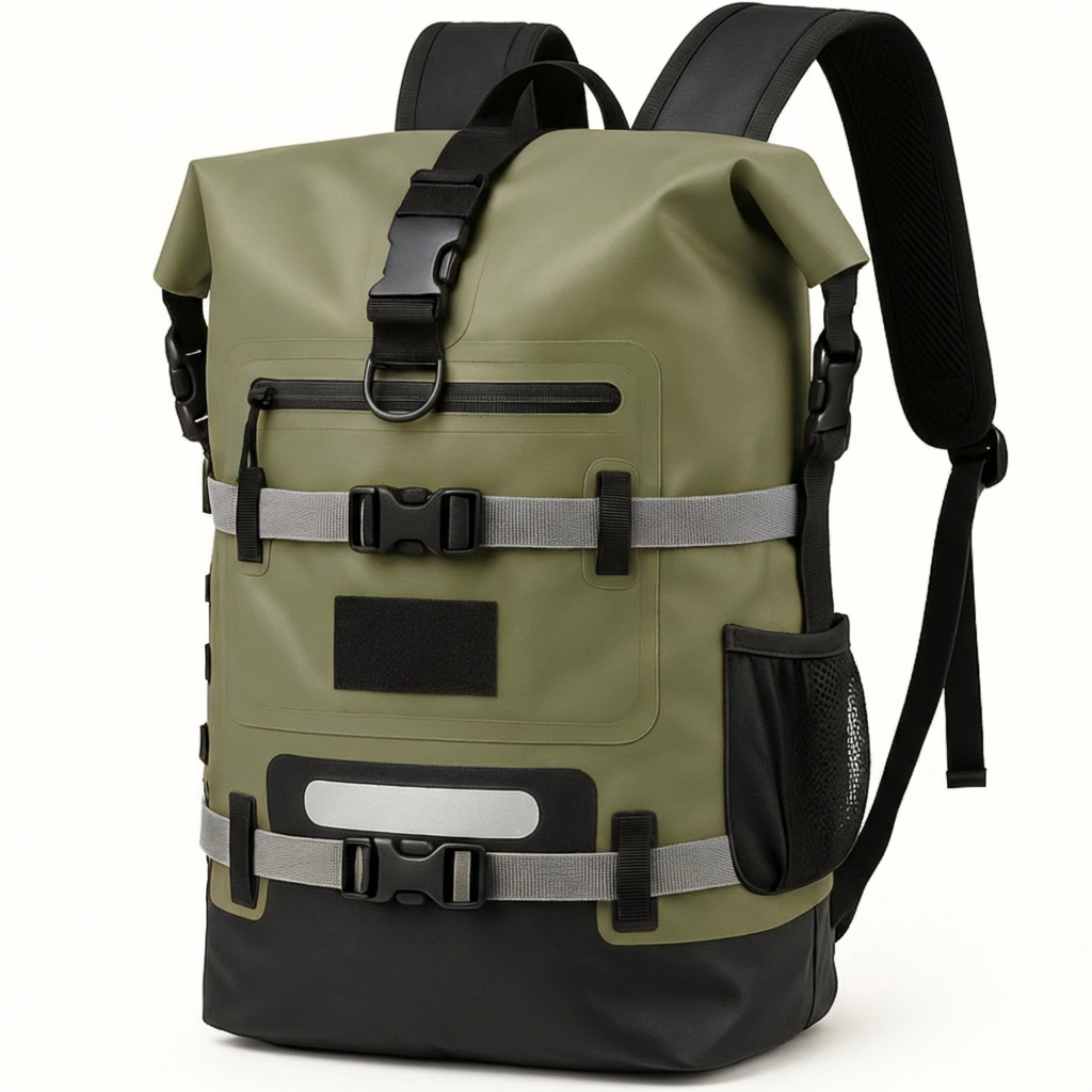 Sac De Pêche étanche Vert Avec Sangle De Taille Réglable, Grand Format