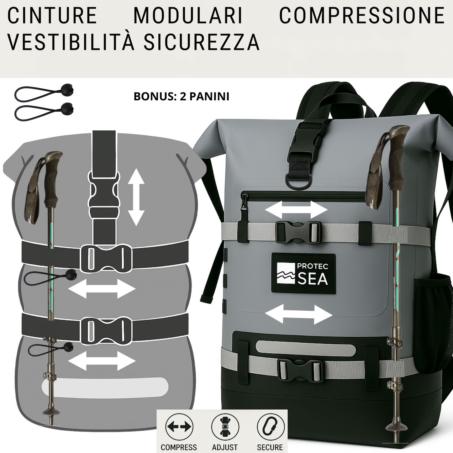 Sandows d’Arrimage – La Paire (Élastique avec Boule)