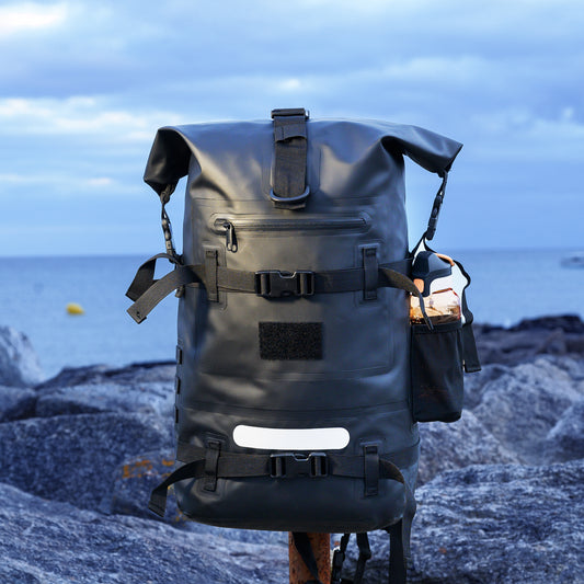 Sac à dos étanche IPX6 noir – 20–40 L – Fusion sac étanche & sac à dos