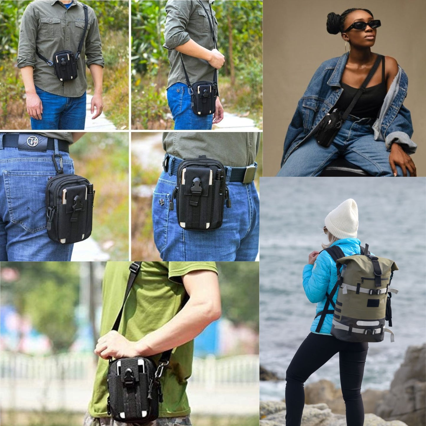POCHETTE TACTIC EDC , Sangle de portage et Fixation MOLLE