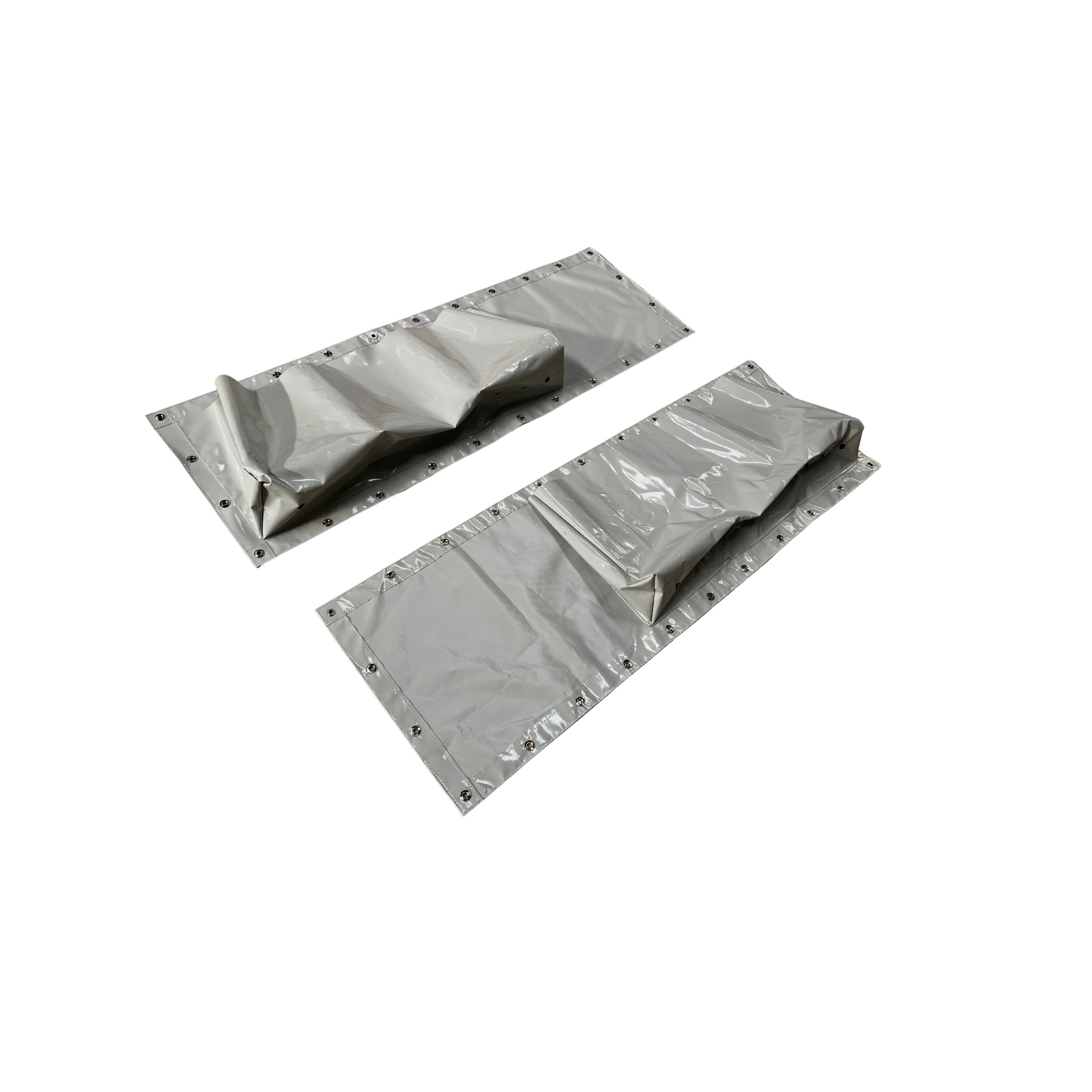 Cagnards protection voilier 150×50 cm – Paire | Fixation filière, 3 poches | PVC marin anti-UV, pare-vent & rangement sécurisé