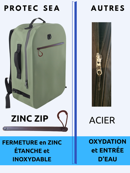 🎒 Zinc Bag 22 L – Hypalon haute résistance & ZIP en ZINC anticorrosion