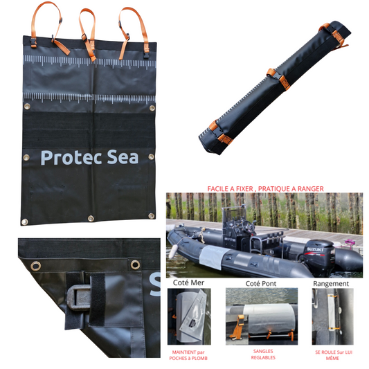 TAPIS DE PECHE PROTECTION BATEAU 75*100 cm NOIR