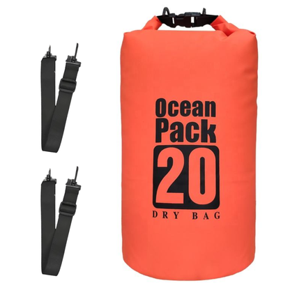 Sac étanche orange 20 L IPX6 –Sac Matelot / Grab Bag avec 2 sangles de portage