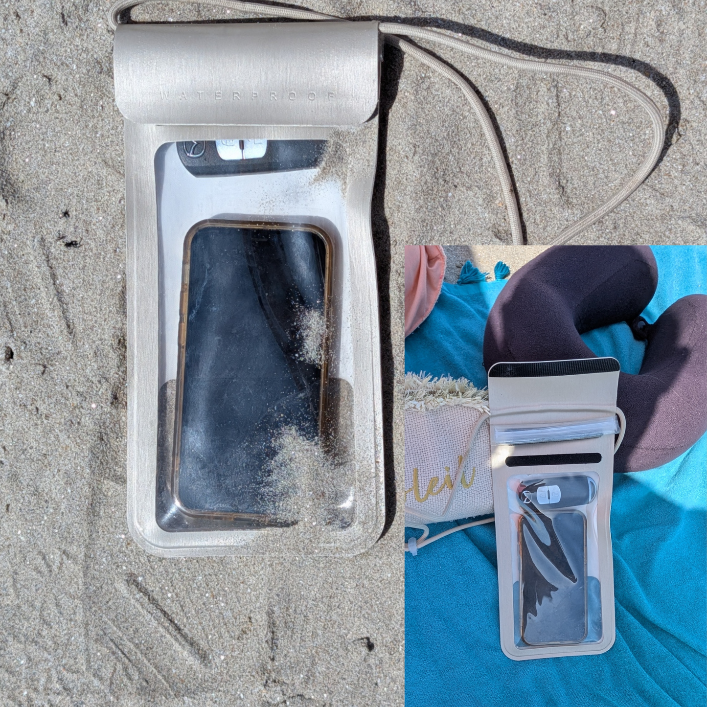 Pochette Étanche téléphone et clef- IPX8 waterproof 30 m – TPU Haute Résistance, Tactile & Photo – Tour de Cou / Bandoulière Réglable