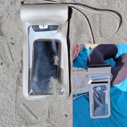 Pochette Étanche téléphone et clef- IPX8 waterproof 30 m – TPU Haute Résistance, Tactile & Photo – Tour de Cou / Bandoulière Réglable