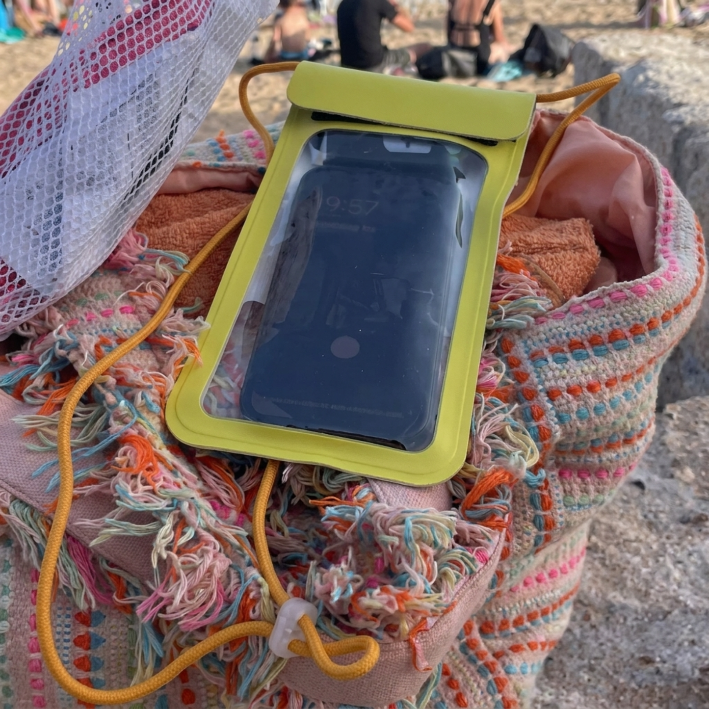 Pochette Étanche téléphone et clef- IPX8 waterproof 30 m – TPU Haute Résistance, Tactile & Photo – Tour de Cou / Bandoulière Réglable