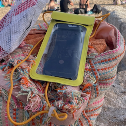 Pochette Étanche téléphone et clef- IPX8 waterproof 30 m – TPU Haute Résistance, Tactile & Photo – Tour de Cou / Bandoulière Réglable