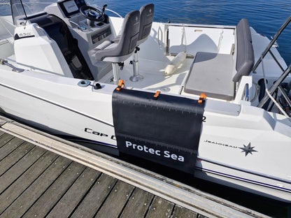 Protection bateau semi-rigide 75×100 cm – Gris | Tapis anti-percement boudins, franc-bords | Résistant & facile à poser