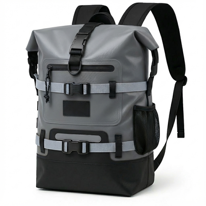 Sac à dos étanche Protec Sea – Gris, réglable 20 à 40 L – Rando, montagne, trek, camping