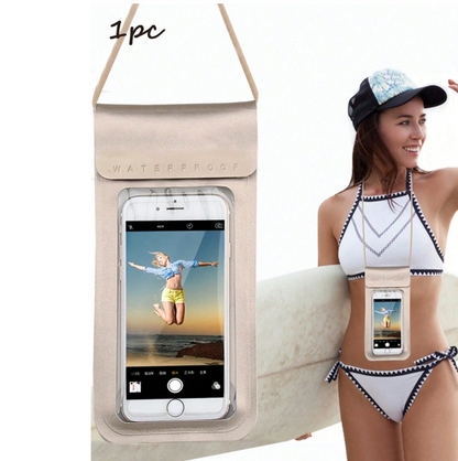 Pochette Étanche téléphone et clef- IPX8 waterproof 30 m – TPU Haute Résistance, Tactile & Photo – Tour de Cou / Bandoulière Réglable