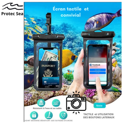 POCHETTE TELEPHONE IPX8 , ETANCHE ,  Protection contre l'eau et les chocs AIRBAG .