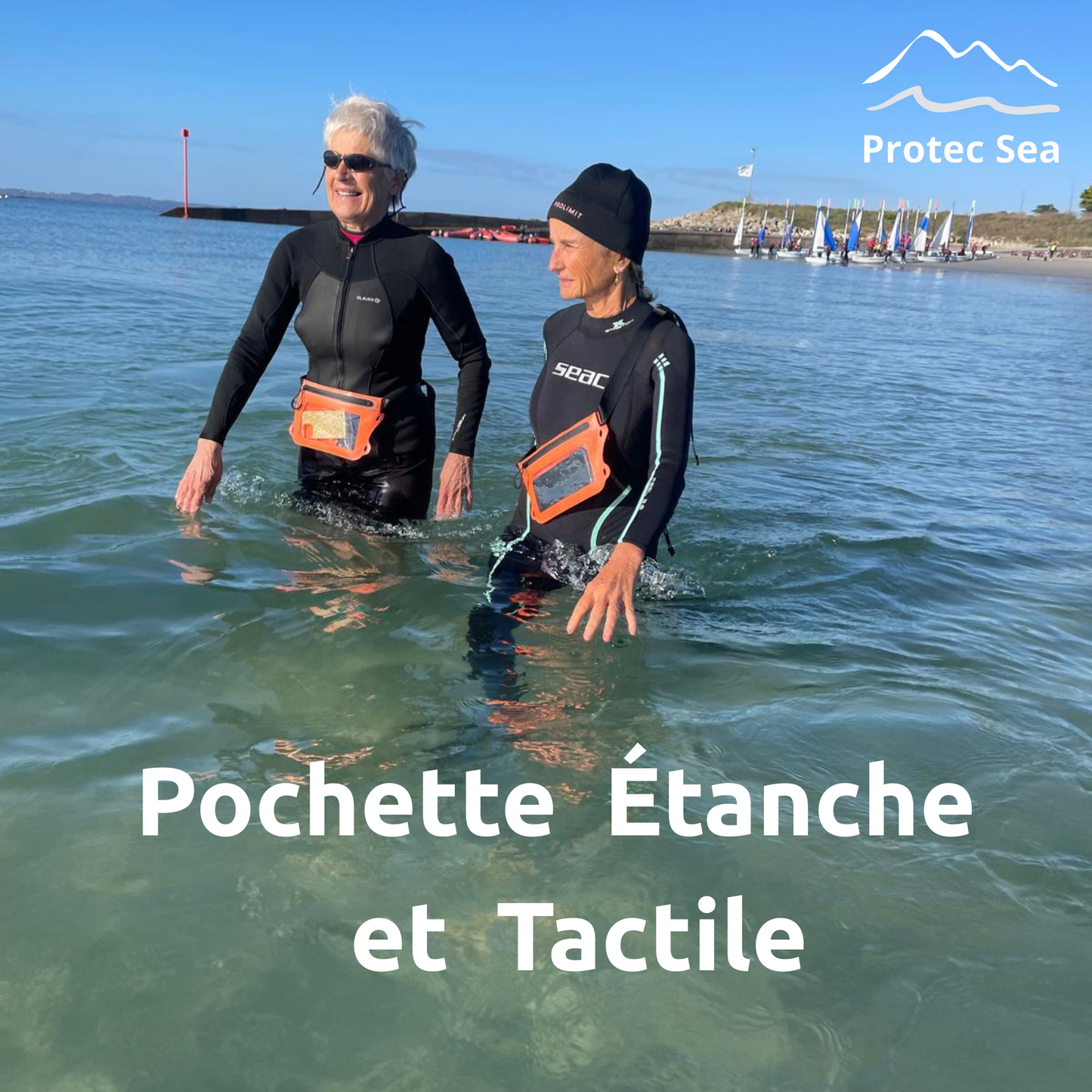 🌊 Pochette étanche tactile Fermeture en ZINC anti-rouille 🔒 Téléphone & effets perso protégés.  Idéale paddle, kayak, longe-côte.