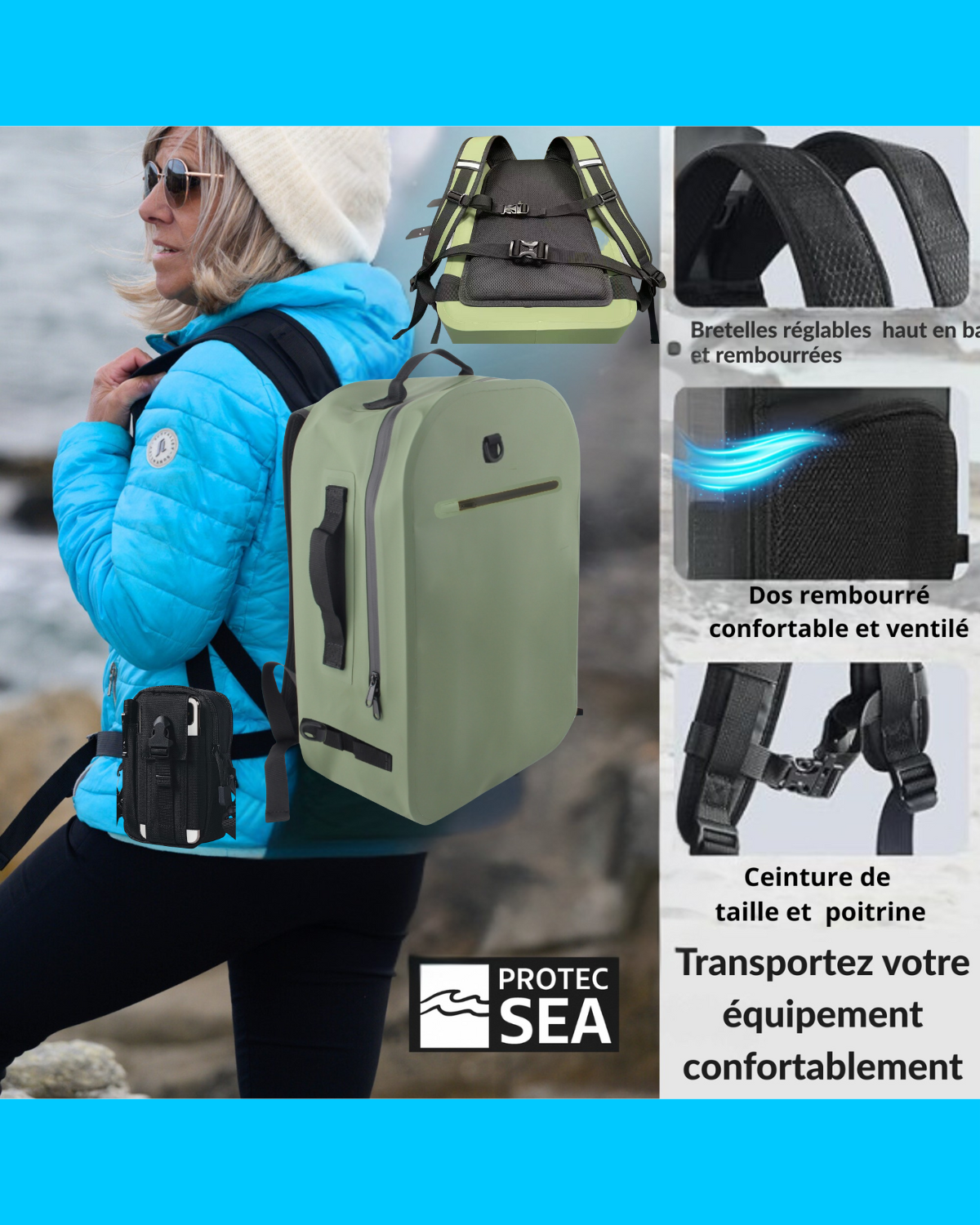 🎒 Zinc Bag 22 L – Hypalon haute résistance & ZIP en ZINC anticorrosion