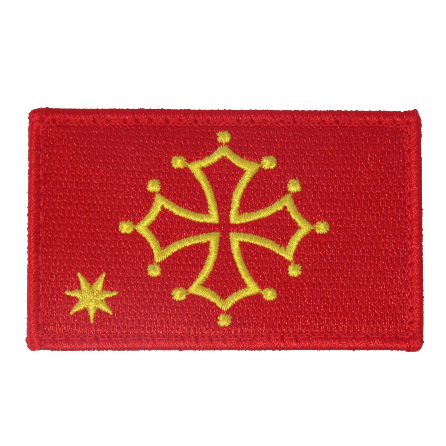 BADGE/ÉCUSSON OCCITAN – Drapeau Occitanie – Velcro 8×5 cm