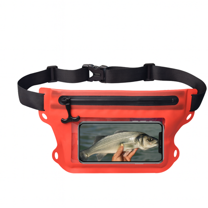 🌊 Pochette étanche IPX6 tactile orange – Zip en ZINC anti-corrosion 🔒 Téléphone & essentiels protégés