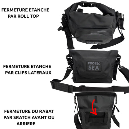 Sacoche étanche IPX6 4L Protec Sea – Sac à main étanche, vélo, moto, nautisme