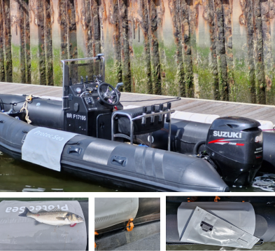 Protection bateau semi-rigide NOIR 75×100 cm – Tapis anti-percement