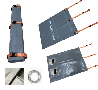 Protection bateau semi-rigide 75×100 cm – Gris | Tapis anti-percement boudins, franc-bords | Résistant & facile à poser