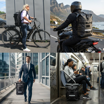 Sac à dos étanche IPX6 noir – 20–40 L – Fusion sac étanche & sac à dos