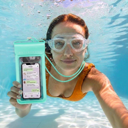 Pochette Étanche téléphone et clef- IPX8 waterproof 30 m – TPU Haute Résistance, Tactile & Photo – Tour de Cou / Bandoulière Réglable