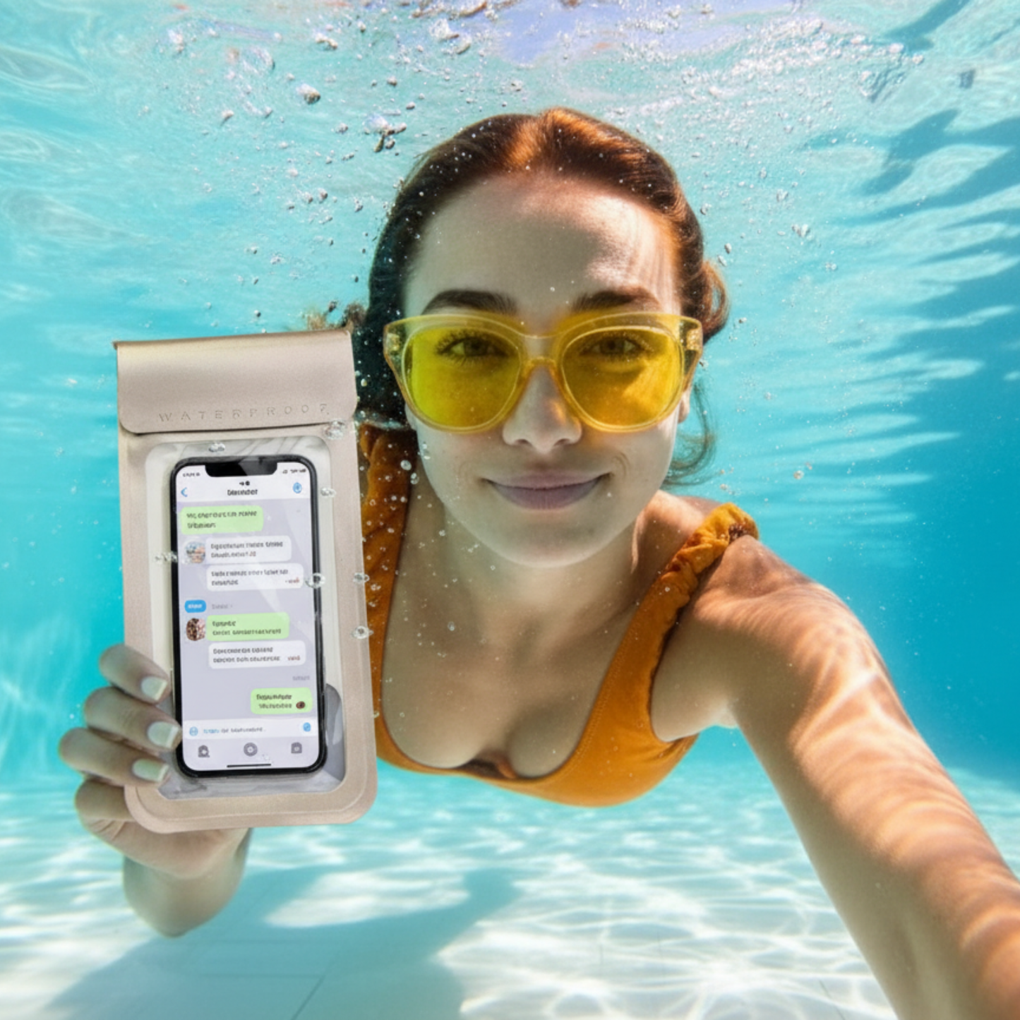 Pochette Étanche téléphone et clef- IPX8 waterproof 30 m – TPU Haute Résistance, Tactile & Photo – Tour de Cou / Bandoulière Réglable