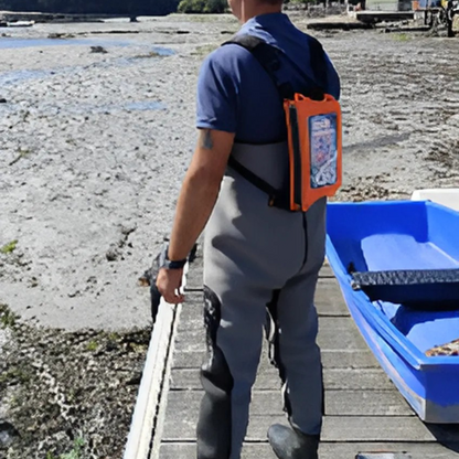 🌊 Pochette étanche IPX6 tactile orange – Zip en ZINC anti-corrosion 🔒 Téléphone & essentiels protégés