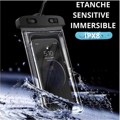 POCHETTE TELEPHONE IPX8 , ETANCHE ,  Protection contre l'eau et les chocs AIRBAG .