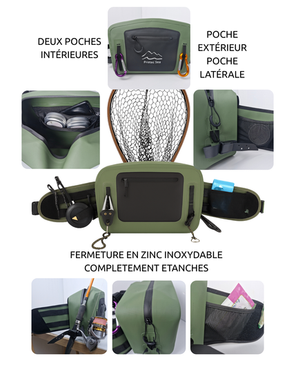 Sacoche 6 L étanche -  Hypalon –  fermeture ZINC anticorrosion – pêche & outdoor