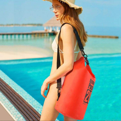 Sac étanche orange 20 L IPX6 –Sac Matelot / Grab Bag avec 2 sangles de portage